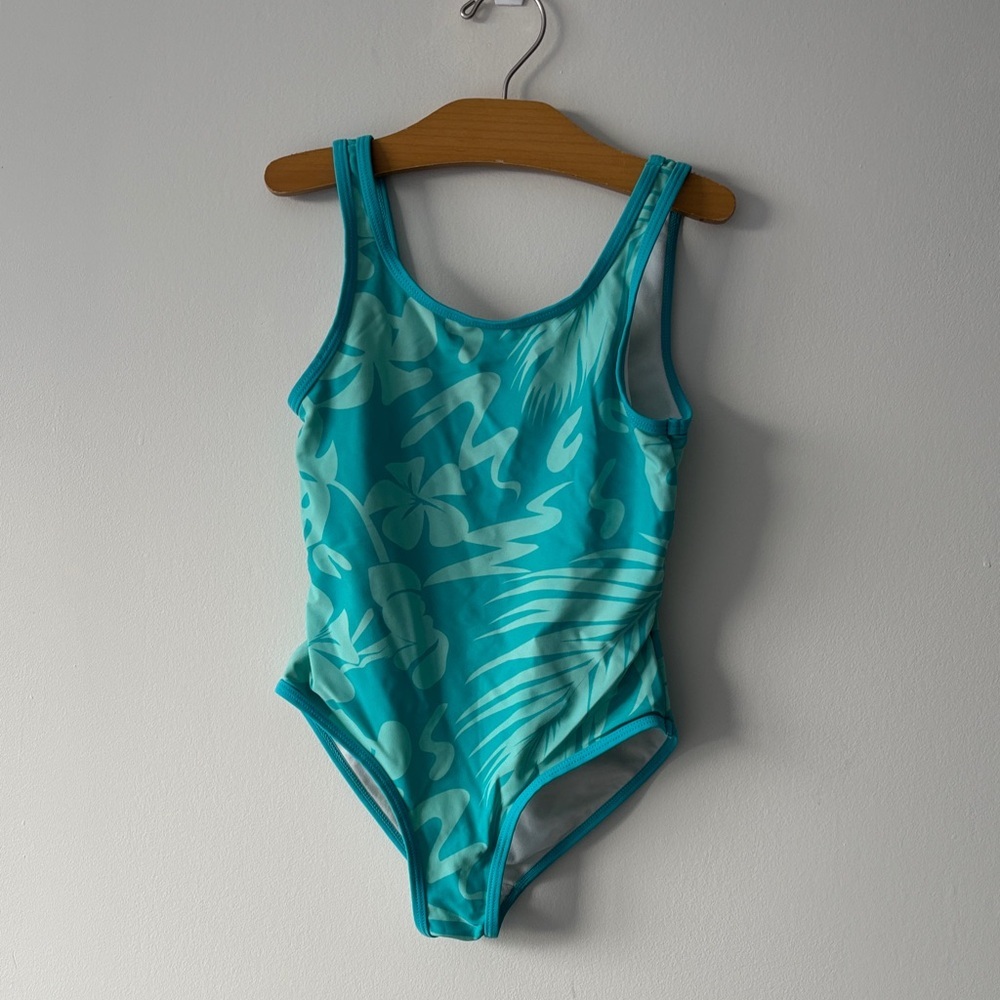Fila Teal Leaf Print Swimsuit